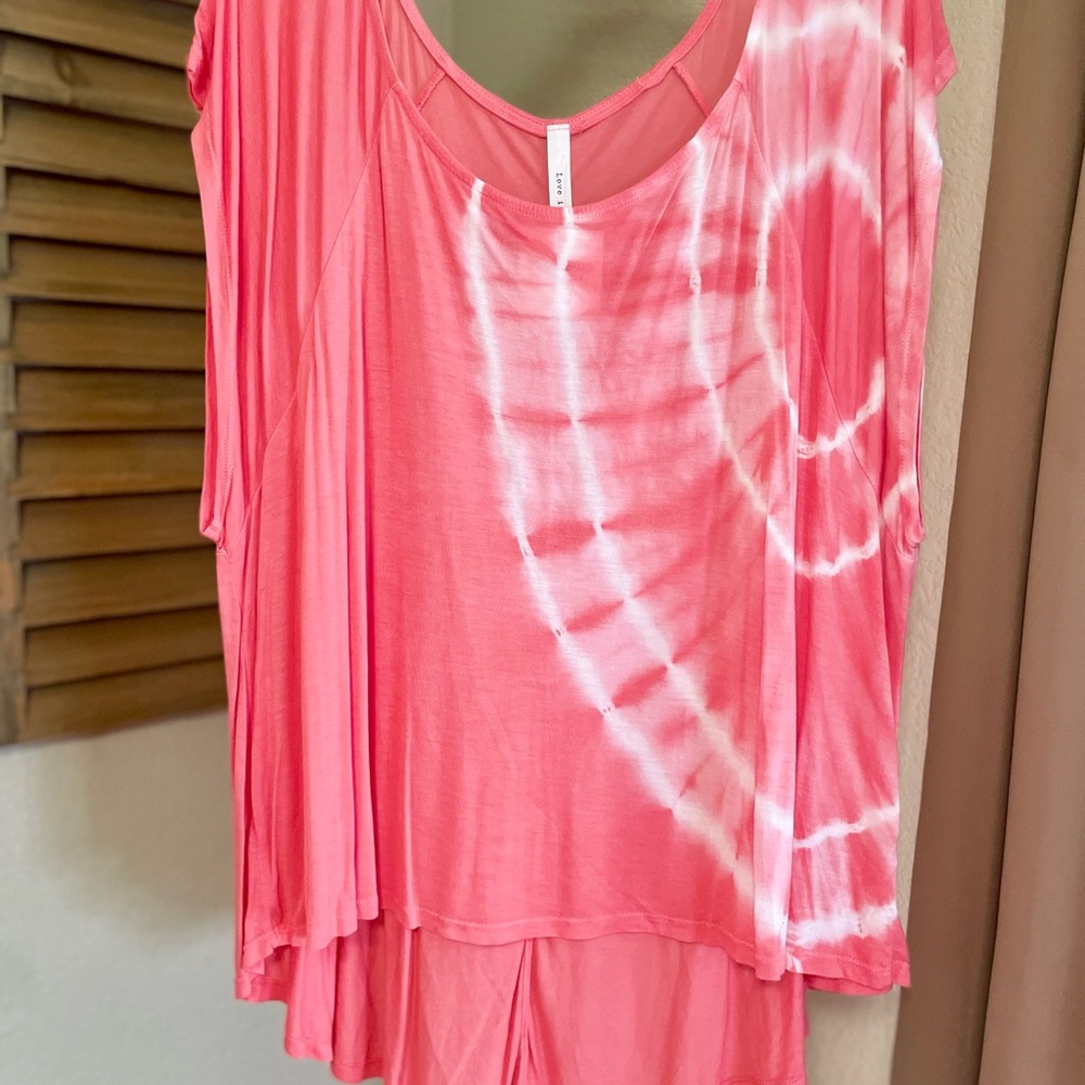 Pink Tie-Dye Blouse